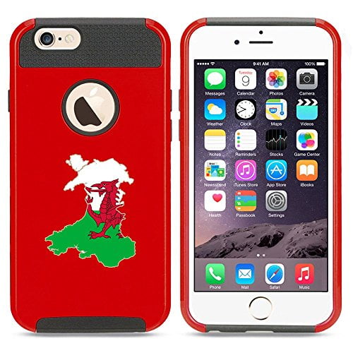 Apple iPhone 6 Plus 6s Plus Shockproof Impact Hard Case Cover Wales Welsh Flag...