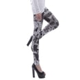 thumbnail image 3 of Womens Classic Retro Newspaper Beautiful Women Printed Leggings Casual Ankle Len, 3 of 7