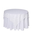thumbnail image 4 of Balsa Circle 72" x 72" White Square Big Payette Sequin Table Overlay Linens Party Tablecloth Kitchen, 4 of 8
