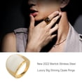 thumbnail image 2 of Sonducket Anillo de acero inoxidable para mujer, moda de cumpleaños, boda, fiesta nupcial, tienda, fecha escolar, joyería de viaje para mujer Ropa, zapatos y accesorios Miscelánea Gris Sonducket AP014986-03, 2 of 6