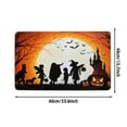thumbnail image 2 of Halloween Doormat Non-Slip Rubber Doormat with Pumpkin, Witches, Cat, Spooky and Haunted House. Door Mat Outdoor and Indoor Use, 16x24 in Rug with Rubber Backing, 2 of 2