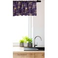 thumbnail image 3 of Ambesonne Floral Valance Pack of 2, Peonies and Flowers Boho, 54"X12", Dark Purple Pale Orange, 3 of 4
