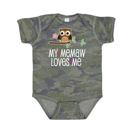 

Inktastic My Memaw Loves Me Grandkids Owl Gift Baby Girl Bodysuit