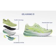 ASICS Women's Gel-Kayano 31 Running Shoes, Black/Pure Silver, US 10.5 Medium