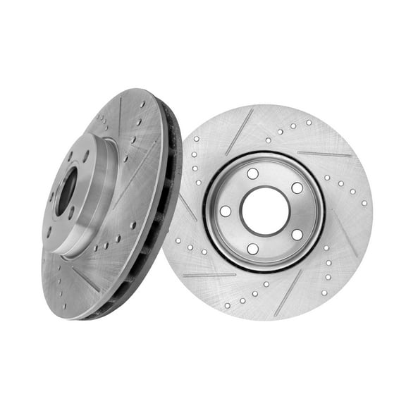 Front Drilled Slotted Brake Disc Rotors 278mm For 2013-2018 Ford C-Max