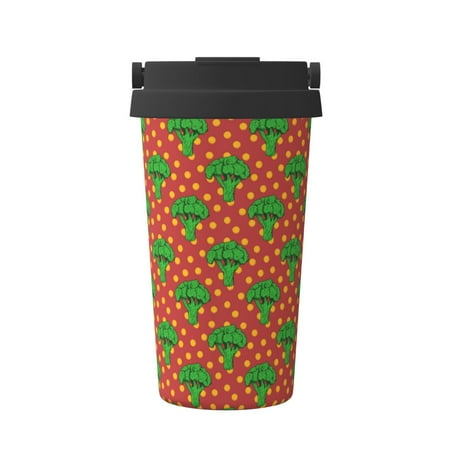 

KLL Broccoli Pattern Stainless Steel Vacuum Insulated Tumbler - Carry Insulated Coffee Mug - Reusable Insulated Cold Brew Iced Coffee Cup Thermos