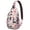 Boho Cat and F, variant on Lunar Eclipse Celestial Sling Backpack Gothic Moon Star Astral Cosmic Steampunk Dark Night Artistic Pattern Aesthetic Crossbody Bag