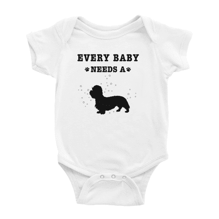 

Every Baby Needs A Dandie Dinmont Terrier Dog Funny Infant Boys Girl Baby Bodysuit