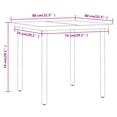 thumbnail image 4 of vidaXL 5 Piece Garden Dining Set Grey and Black, 4 of 4
