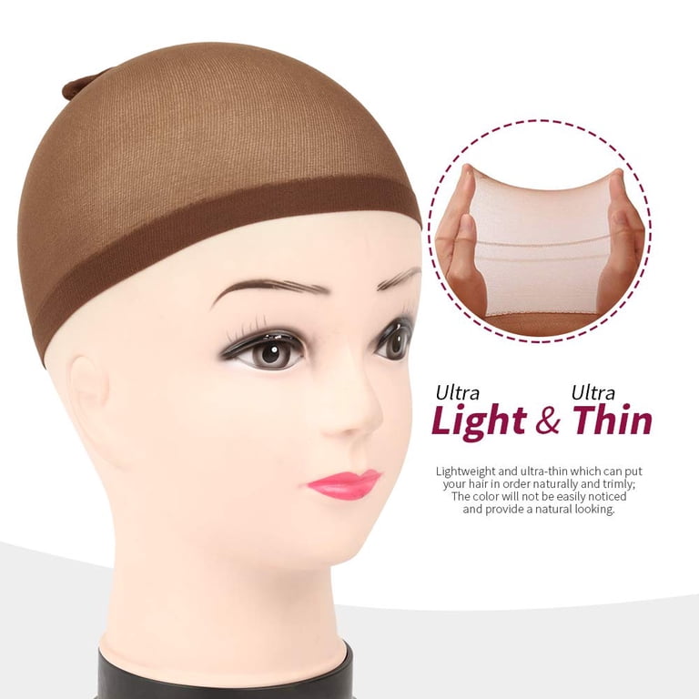 20 Pack Brown Stocking Cap Stretchy Nylon Wig Caps, Skin  display picture 3