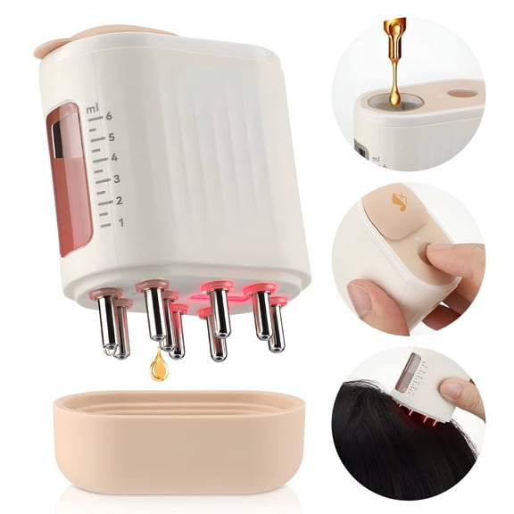 OITY Electric Hair Oil Applicator,2 in 1 Hair Oiling Applicator and Scalp Oil Applicator,Oil Massager for Scalp,Oil Dispenser for Hair,Electric Hair Oil Applicator for Hair Growth