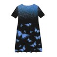 thumbnail image 4 of QIPOPIQ Robe d'Été pour Fille Art Van Gogh Impression 3D Col Rond Manches Courtes T-Shirt Robe Évasée Liquidation, 4 of 4