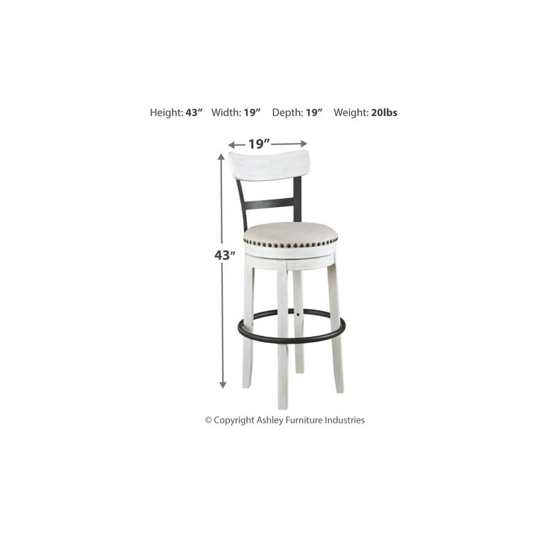 Valebeck bar height bar stool cheap white