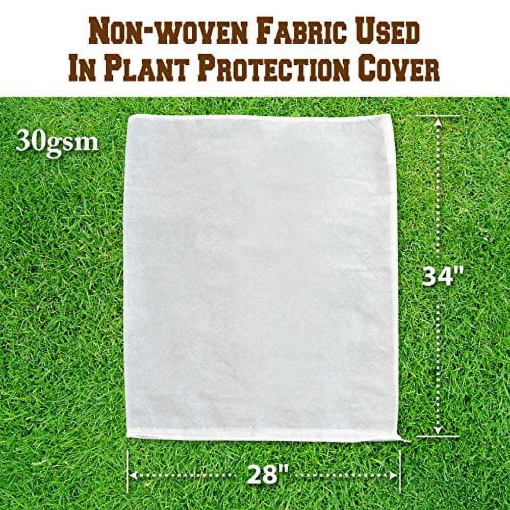 ALUVIERA Multi-Size Plant Covers Freeze Frost Protection,Warm Frost Cloth Plant Covers for Winter Frost Protection for Potted Plants Fruit Trees (34''x28'',1pcs)