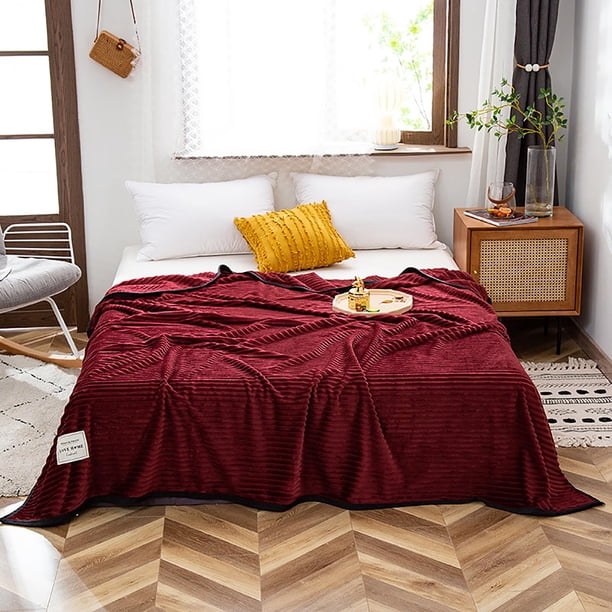 Manta de terciopelo con colores contrastantes | Manta de piel sintética | Funda suave y acogedora para sofá, sillón o cama | Manta ligera y cálida para siestas