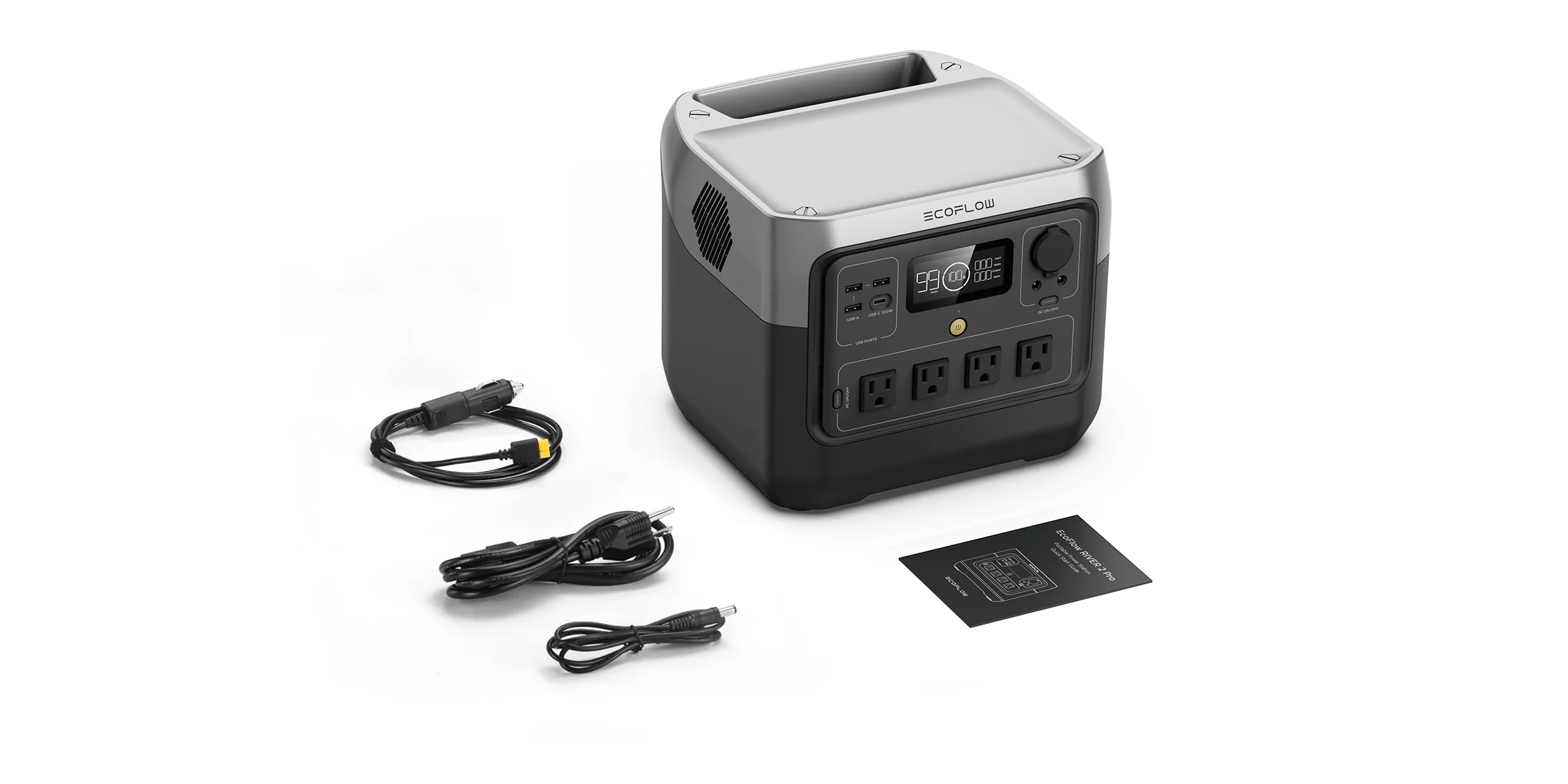 ECOFLOW Solar Generator RIVER 2 Pro 716Wh LiFePO4 Battery, 4x800W AC Outlets (1600W Surge), Solar Generator