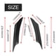 thumbnail image 2 of 4 Unids Universal ABS Fibra de Carbono Coche Cuerpo Parachoques delantero Aletas Divisor Parachoques delantero del coche Spoiler de labios Aletas Canards Trim Kit con cinta adhesiva(Fibra de carbon) Amonsee No, 2 of 6
