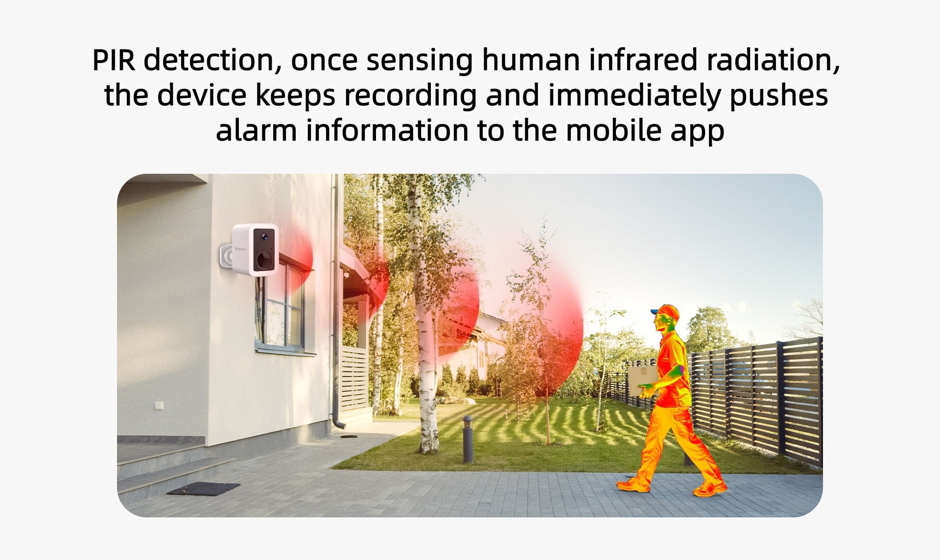 Solar-Powered Wireless Security Camera with Rechargeable Battery, Alarm, 360° Pan/Tilt, Night Vision for Indoor/Outdoor Use