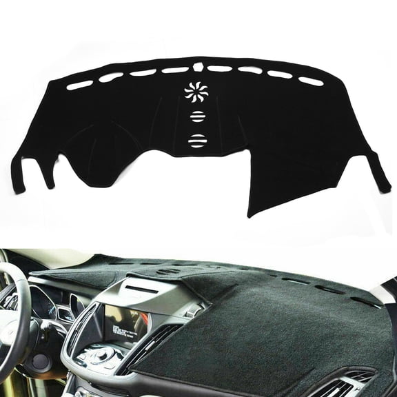 Xotic Tech Center Console Dashboard Mat Pre-Cut Non-Slip Sunshield Sun Glare Protector Dash Carpet Pad Black Cover Compatible with Ford Escape 2014-2019
