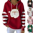 thumbnail image 4 of Christmas Sweatshirts for Women 2025 Casual Santa Hoody Cute Santa Tops Retro Merry Hoody Women Hoodies Pink XXXL, 4 of 4