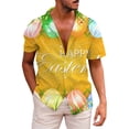 thumbnail image 5 of Camisas hawaianas con estampado 3D de conejos y huevos de Pascua para hombre, ropa de playa para mujer, camisetas kawaii para niños, blusas con botones, 5 of 5