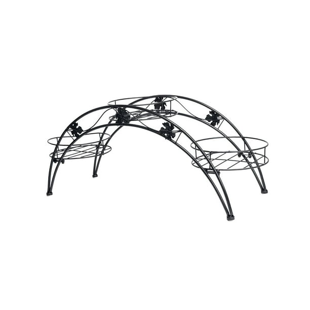 Soporte para macetas, soporte para macetas, estante para plantas en forma arco, contenedor decorativo para jardín, soporte para macetas, soporte