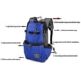 thumbnail image 2 of Mochila para perros grande, transpirable, para viajes al aire libre, expuesta, color negro (xl), 2 of 4