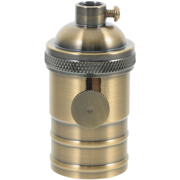 MERRYHAPY Lamp Holder Antique Green Bronze Metal 1Pack