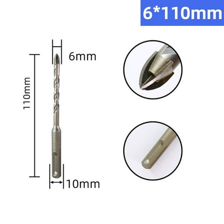 

Tile Porcelain Drill Bit SDS PLUS Shank Carbide Drill Drilling for Ceramic Stone