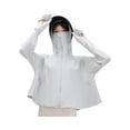 thumbnail image 5 of Women's Ice Silk Sun Protection Jacket with Detachable Brim and Full Face Coverage Featuring Lightweight Breathable Fabric Cuts for Summer Cycling White One Size, 5 of 5