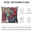 thumbnail image 5 of SHANXI Wood Background Throw Pillow Covers Square Decorative Pillowcase Merry Christmas 12x12in, 5 of 5