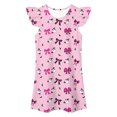 thumbnail image 6 of LRen Girls Halloween Dress, Kids Ghost Pumpkin Print Holiday Clothes, Soft Flutter Sleeve Halloween Dress for Kids Girls, 6 of 6