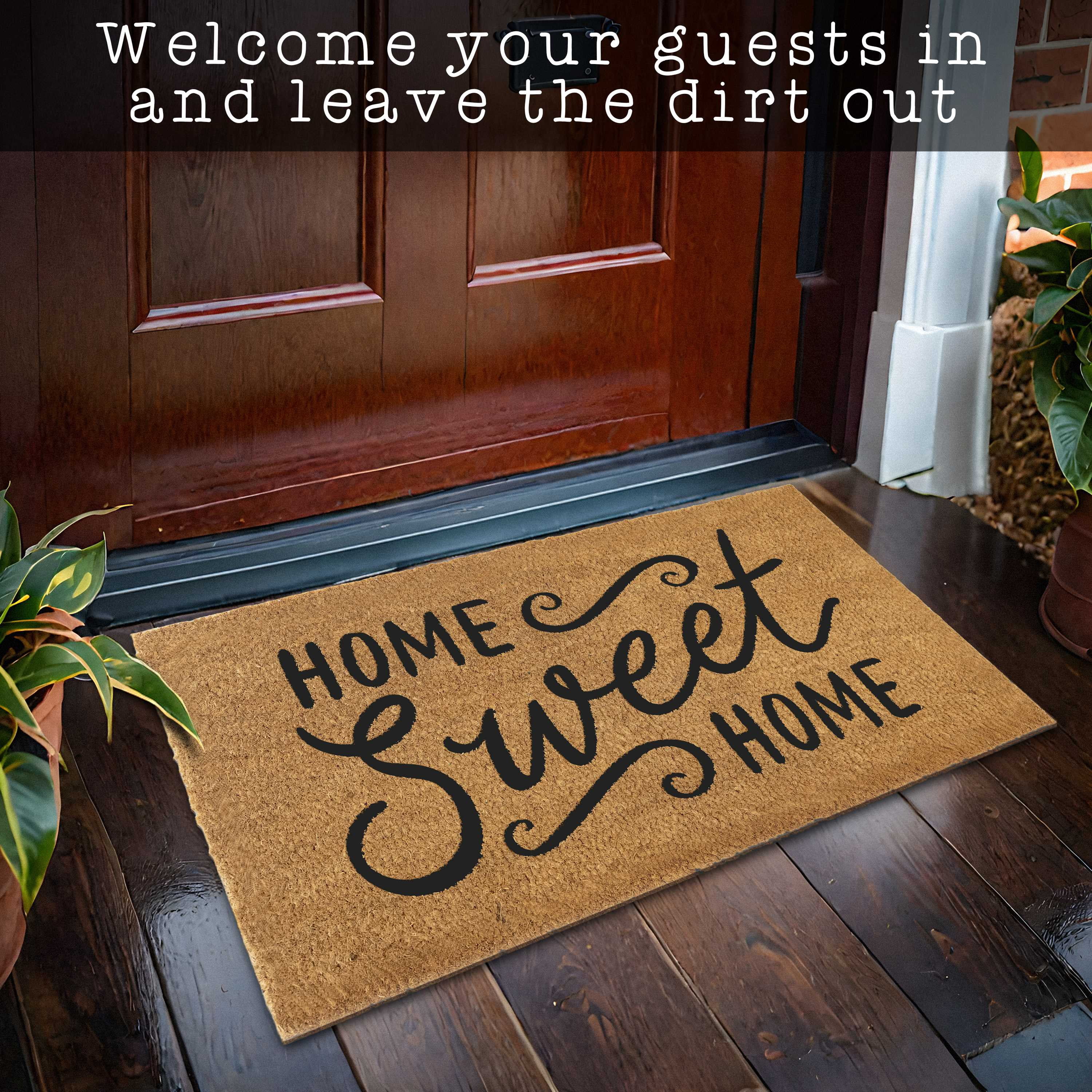 MAINEVENT Home Sweet Home Coir Doormat 30x17 Inch, Outdoor Welcome Mat
