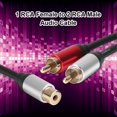thumbnail image 4 of Cable divisor de audio portátil, sonido claro, señal estable, 28 cm, 1 RCA hembra a 2 machos, cable de audio auxiliar para computadora, 4 of 5