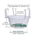 thumbnail image 3 of AHGQT Plastics Clear Hanging Basket Drip Pans, Round Hanging Plant Tray Basket Saucer with Water Catcher, Plant Saucer for Indoor & Outdoor, 1Pcs, 3 of 6
