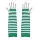 thumbnail image 1 of EeaseMX 1 par de guantes largos de fiesta a rayas blancas y verdes para el Día de San Patricio (verde y blanco), 1 of 8