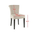 thumbnail image 4 of SAFAVIEH Sinclaire Contemporary Linen Polyester Solid Dining Side Chair, True Taupe (Set of 2), 4 of 11