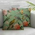 thumbnail image 3 of Creowell Grey Green Throw Pillow Covers Cases Neutral Accent Modern Farmhouse Nautical Pillow Covers with Soft Decorative for Couch Bed Living Room Outdoor Flowers and Birds White, 3 of 5