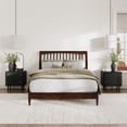 thumbnail image 2 of AFI Orleans Solid Wood Low Profile Sleigh Queen Platform Bed in Walnut, 2 of 13
