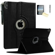 JYtrend Case for iPad Pro 12.9 6th 5th 4th 3rd Generation, Rotating Stand Smart Auto Wake Up/Sleep Cover for Model A2436 A2764 A2437 A2378 A2379 A2461 A2229 A2069 A2232 A1876 A2014 A1895, Black