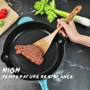 9-Piece Wooden Spoons for Cooking-Comfort-Grip Wooden Utensils for Cooking-Smooth Finish Wooden Cooking Utensils with Utensils Holder-Wooden Kitchen Utensil Set with Spoon Rest & Hooks