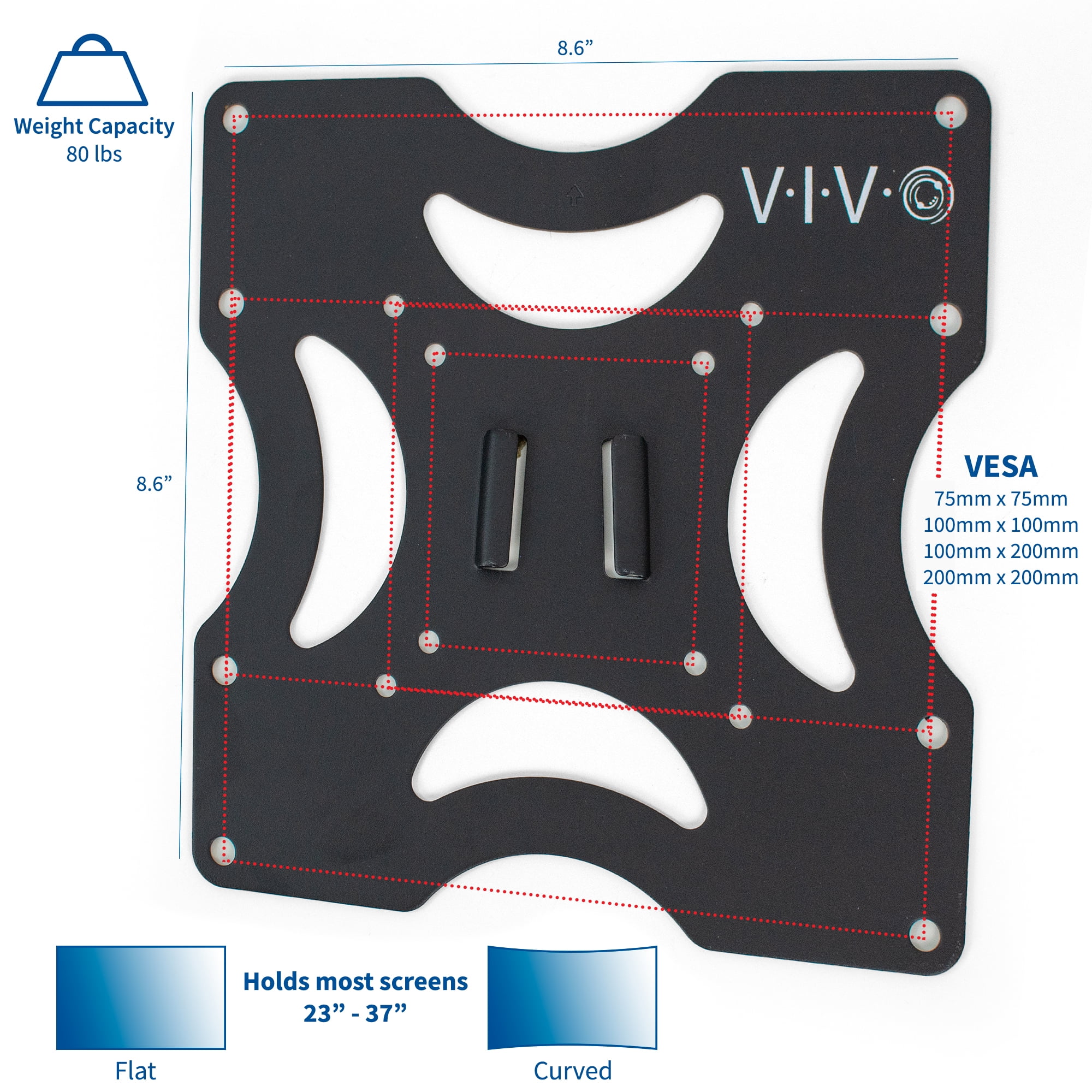 VIVO TV Wall Mount for Screens 23'' to 37'' | VESA Bracket Max 200x200