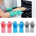 thumbnail image 3 of Kripyery 1 Pair Dishwashing Gloves Highly Elastic Non-Slip Waterproof Heat-Resistant Wide Application Remove Stain Silicone Household Heat-Insulated Gloves Cleaning Tools for Home, 3 of 8