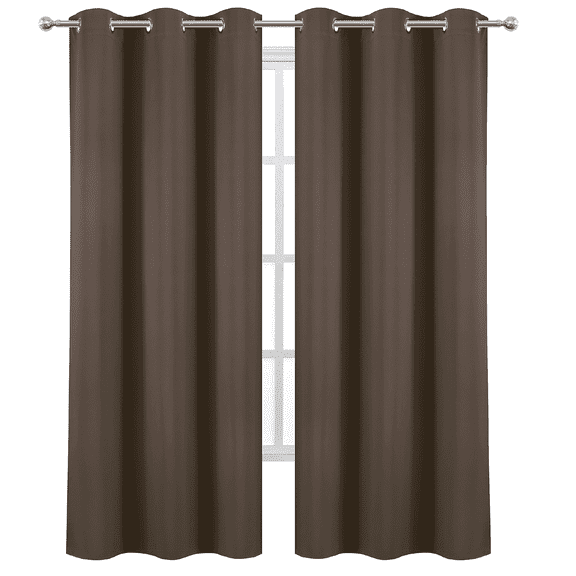 Cortinas Blackout STYRKA Opaca 2 Piezas 274 x 213 cm Chocolate