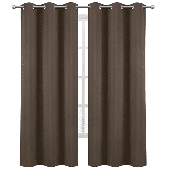 Cortinas Blackout STYRKA Opaca 2 Piezas 274 x 213 cm Chocolate