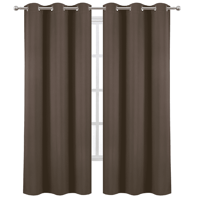 Cortinas Blackout STYRKA Opaca 2 Piezas 274 x 213 cm Chocolate