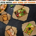 thumbnail image 6 of Fit Meal Prep 200 Pack 54 oz Disposable Take Out Containers Microwaveable Kraft Paper To Go Boxes, 6 of 7