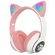 thumbnail image 1 of Auriculares Bluetooth para niños, Auriculares plegables para niño/niña, Auriculares inalámbricos para niños con luz LED, Orejas de Gato y micrófono, 1 of 4