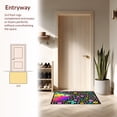 thumbnail image 3 of ODIKA 4'x6' Machine Washable Non-Slip Area Rug, Mystical Meadow Blooming Floral Vibrant Pastel Wonderland High Traffic Rug with Pad, Pink, 499137, 3 of 8