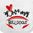 thumbnail image 4 of Inktastic Love My Bulldogs Football Boys or Girls Baby Bib, 4 of 4